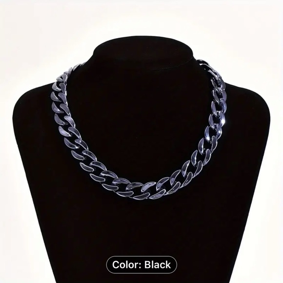 Acrylic chic chain adjustable necklace - Picture 2 of 9